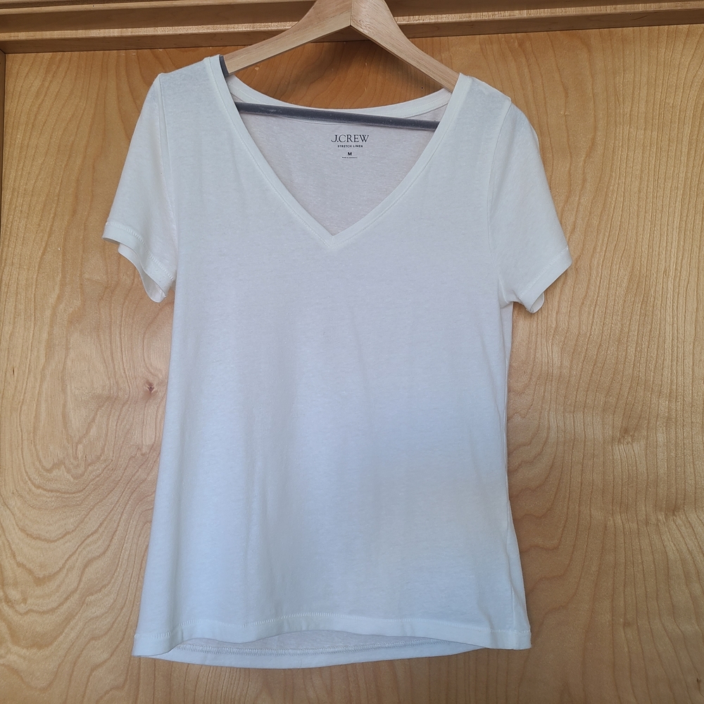 J. Crew/LOFT Short Sleeve Crew/V-Neck Tops - Pink, White, Yellow - Picture 4 of 16
